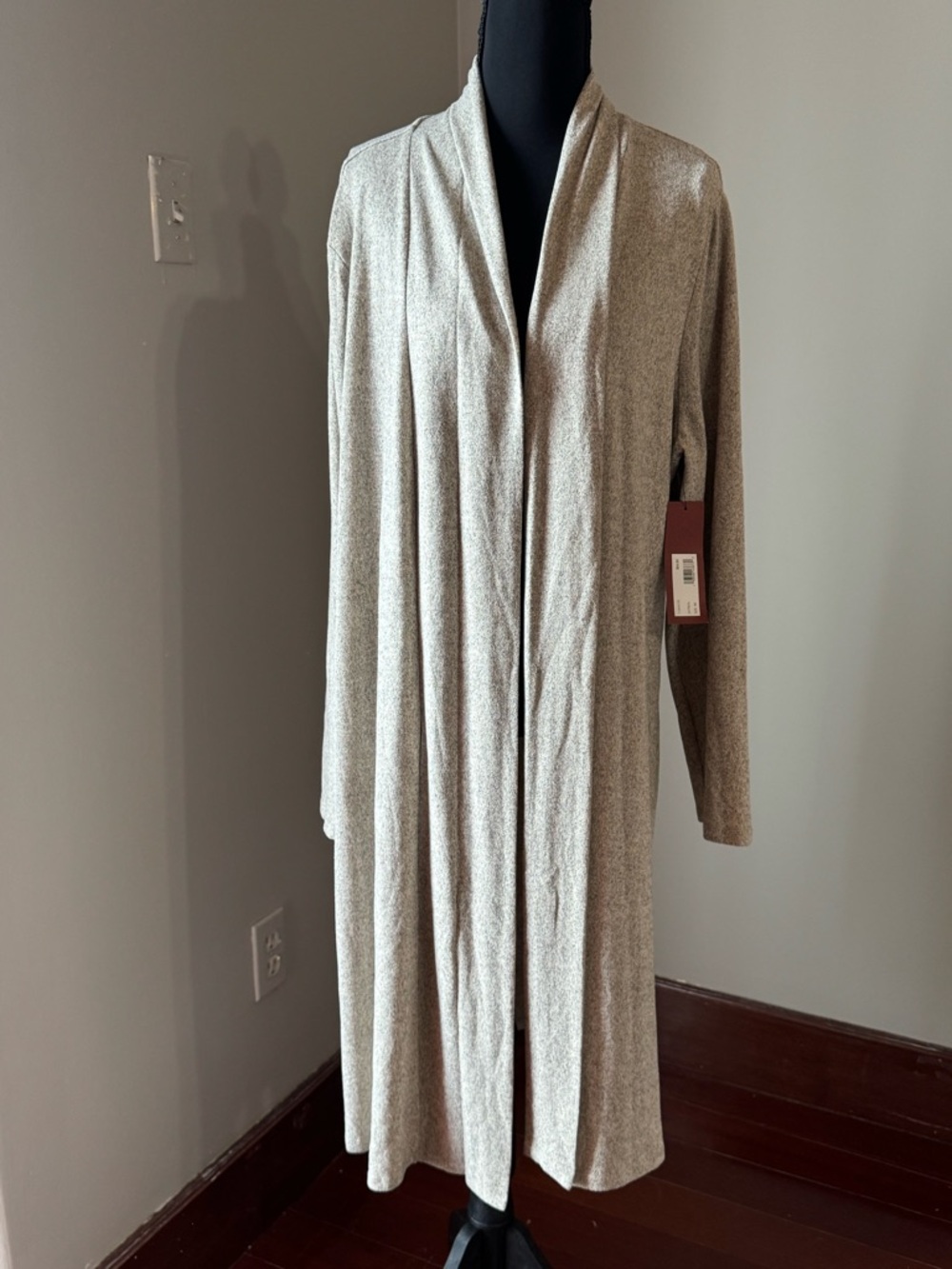 NWT love scarlet Light Beige Open-Front Women's Cardigan Sweater